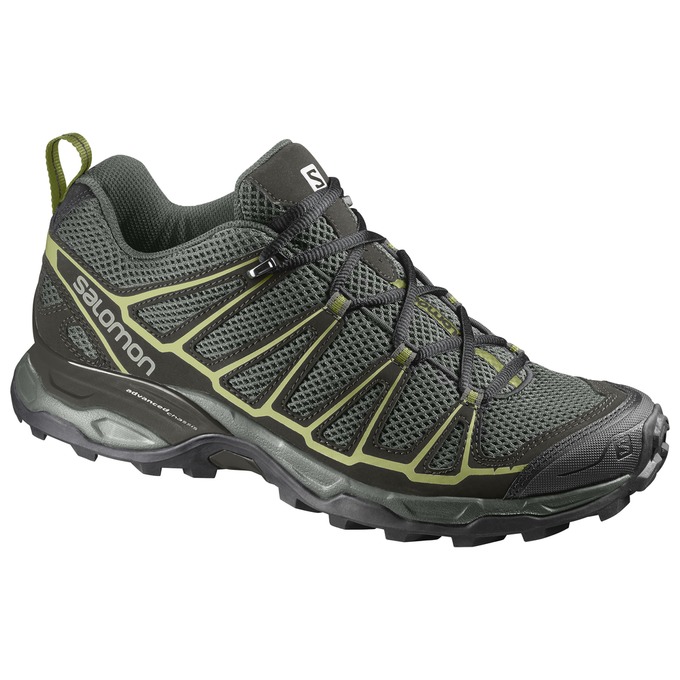 Chaussures De Randonnée Salomon Homme Vert Olive / Noir - Salomon X ULTRA PRIME - France (6417-GVPTK